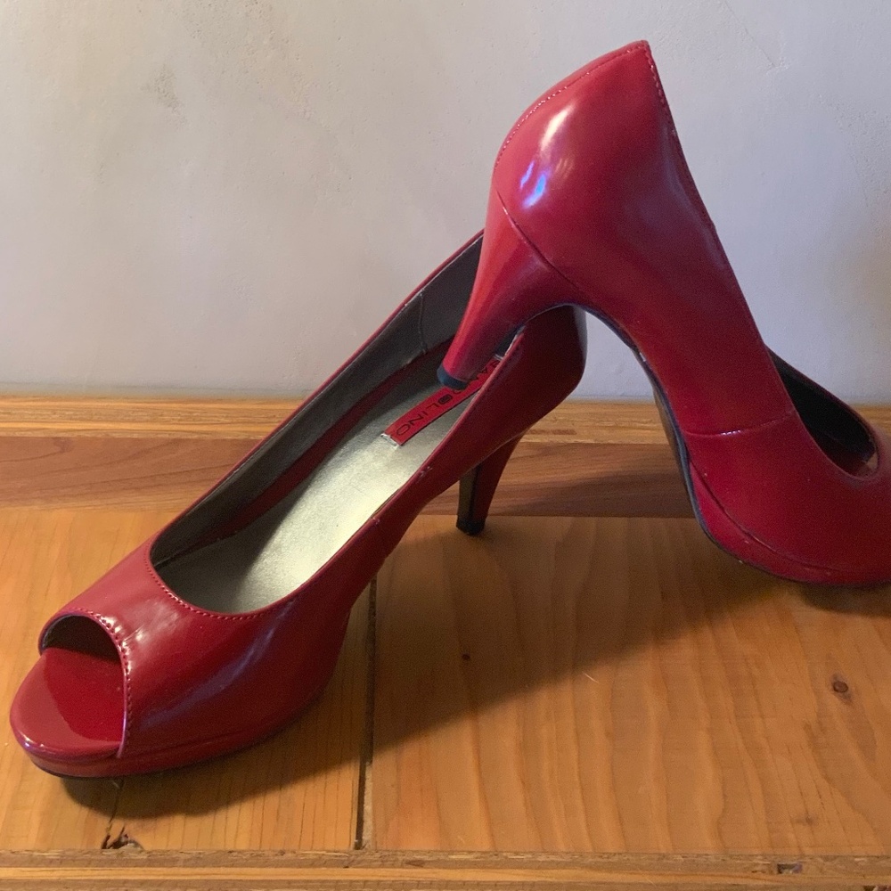 Red Hot Platform High Heels